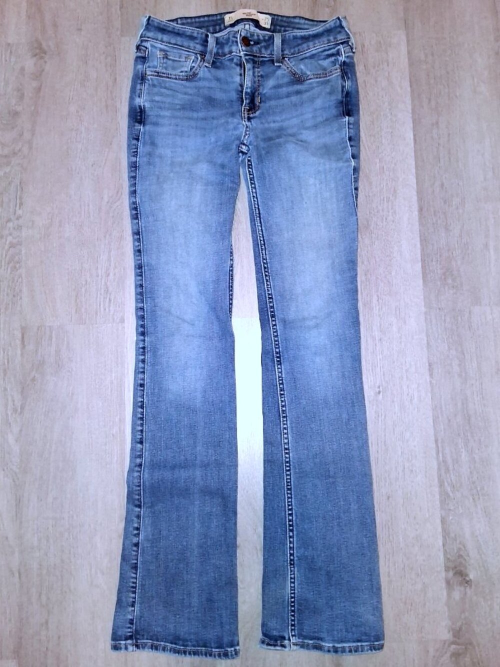 Hollister Boot Cut Jeans Size 1S W25 L31 Distressed Denim Bootcut Jeans